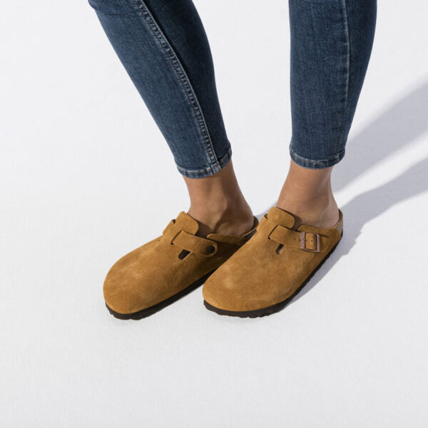 Birkenstock Boston Soft Footbed Suede Leather Mink - 图片 13