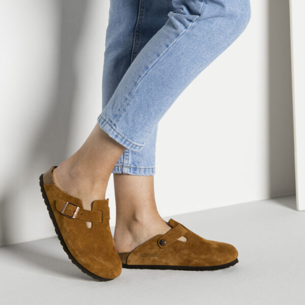 Birkenstock Boston Soft Footbed Suede Leather Mink - 图片 12