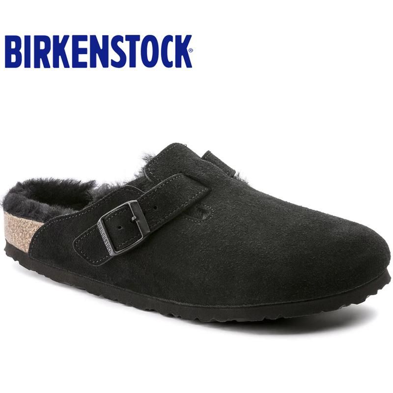 Birkenstock Boston Shearling Suede Leather